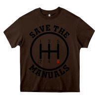 Chocolate Brown save the manuals (black) Heavy Core Tee - artisFamous