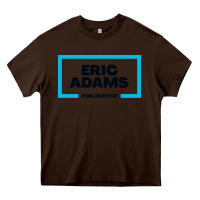 Chocolate Brown Eric Adams for mayor Heavy Core Tee - artisFamous