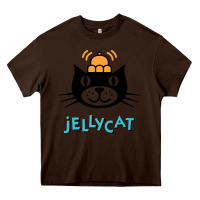 Chocolate Brown jelly cat Heavy Core Tee - artisFamous