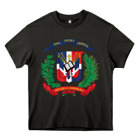 Asphalt dominican republic flag national emblem republica dominicana t shirt Heavy Core Tee - artisFamous