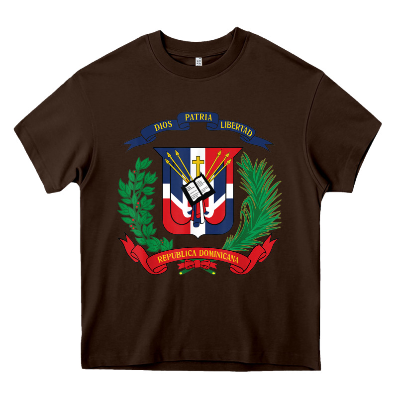 Dominican Republic Flag National Emblem Republica Dominicana T Shirt Heavy Core Tee by artisFamous | Teevron