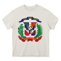 Cream dominican republic flag national emblem republica dominicana t shirt Heavy Core Tee - artisFamous