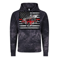 Cloud Black thin red line American flag fire truck Vintage Hoodie - Artiststas