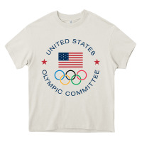 Cream Olympic Rings Heavy Core Tee - artisFamous