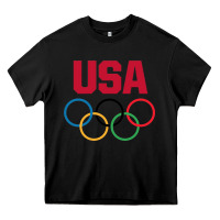 Black Olympic Rings Heavy Core Tee - artisFamous