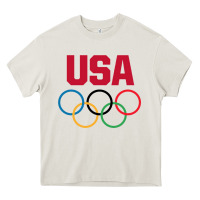 Cream Olympic Rings Heavy Core Tee - artisFamous