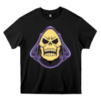 Black Vintage Skeletor Heavy Core Tee - artisFamous