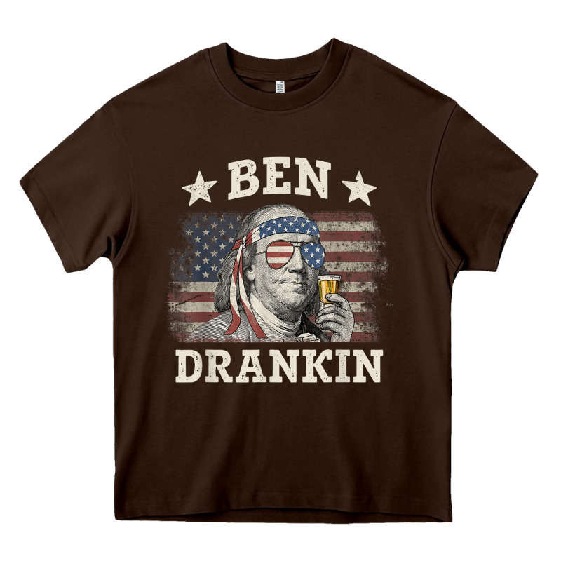 Ben Drankin 4th Of July Patriotic Funny T-shirt Heavy Core Tee by artisFamous | Teevron