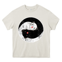 Cream ferret harmony Heavy Core Tee - artisFamous