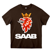 Chocolate Brown saab Heavy Core Tee - artisFamous