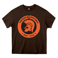 Chocolate Brown trojann records est 1968 Heavy Core Tee - artisFamous