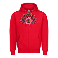 Red valentine's day sunflower rainbow Zipper Hoodie - RanaPortraitStore