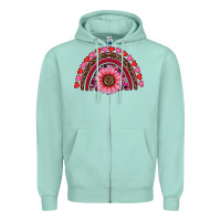 Seafoam valentine's day sunflower rainbow Zipper Hoodie - RanaPortraitStore