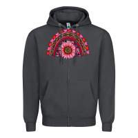Smoke valentine's day sunflower rainbow Zipper Hoodie - RanaPortraitStore