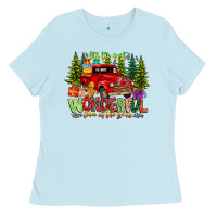 Baby Blue it's The Most Wonderful Time of the year Ladies Tee - CowhideDigitalArt