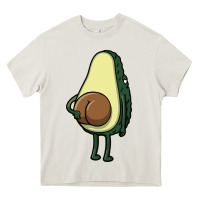 Cream funny fruit avocado Heavy Core Tee - artisFamous