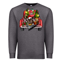 Charcoal Heather christmas truck Premium Sweatshirt - RanaPortraitStore