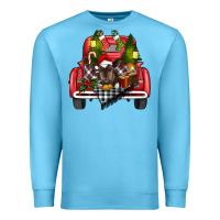 Ocean Blue christmas truck Premium Sweatshirt - RanaPortraitStore