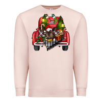 Pale Pink christmas truck Premium Sweatshirt - RanaPortraitStore
