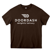 Chocolate Brown doordash Heavy Core Tee - artisFamous