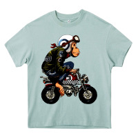 Arona monkey bike cartoon Heavy Core Tee - artisFamous