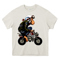 Monkey Bike Cartoon Heavy Core Tee | Teevron