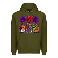 Army Green halloween jars rose Premium Hoodie - BarkalooDesign