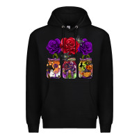 Black halloween jars rose Premium Hoodie - BarkalooDesign