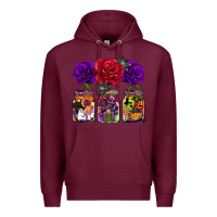 Burgundy halloween jars rose Premium Hoodie - BarkalooDesign
