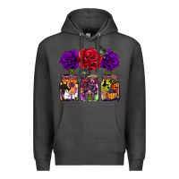 Charcoal Heather halloween jars rose Premium Hoodie - BarkalooDesign