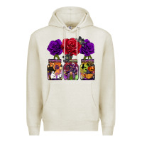 Oatmeal Heather halloween jars rose Premium Hoodie - BarkalooDesign