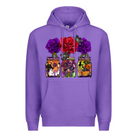 Purple halloween jars rose Premium Hoodie - BarkalooDesign