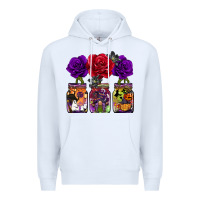 White halloween jars rose Premium Hoodie - BarkalooDesign