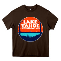 Chocolate Brown lake tahoe california Heavy Core Tee - artisFamous