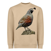 Mushroom California Quail Bird Heavyweight Sweatshirt - RanaPortraitStore