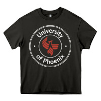 Asphalt university of phoenix white red Heavy Core Tee - artisFamous