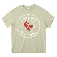 Mossy university of phoenix white red Heavy Core Tee - artisFamous