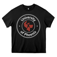 Black university of phoenix white red Heavy Core Tee - artisFamous
