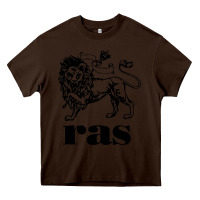Chocolate Brown ras records Heavy Core Tee - artisFamous