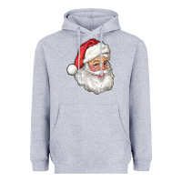 Heather Grey santa Heavyweight Hoodie - RanaPortraitStore