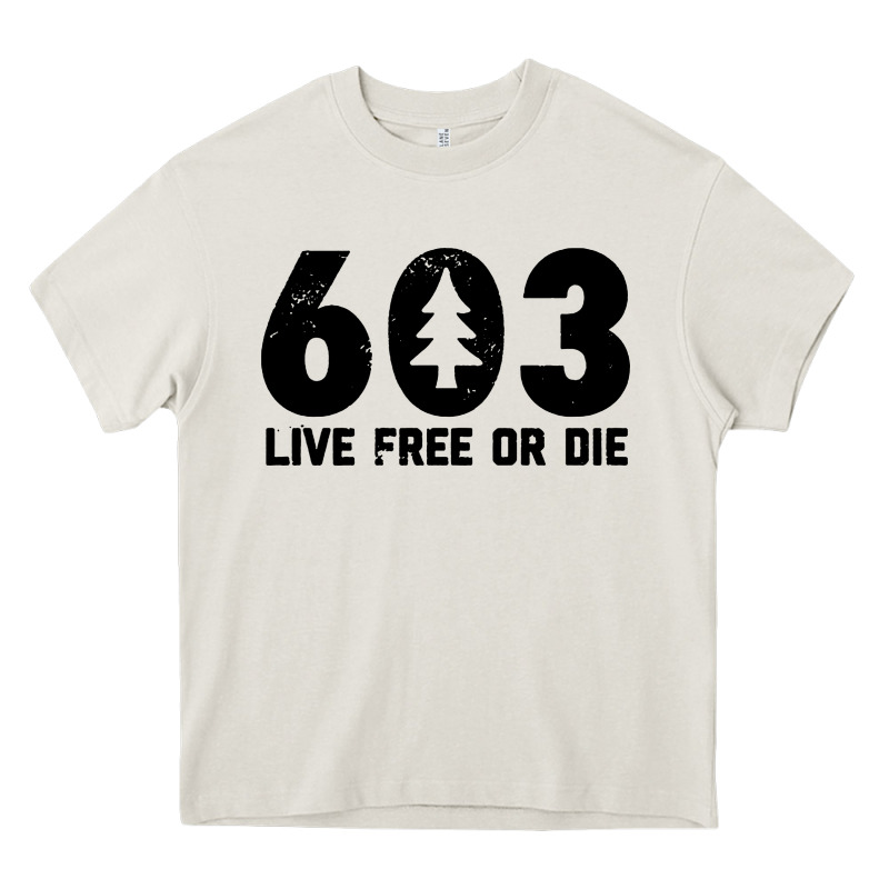 Live Free Or Die 603 Tree Heavy Core Tee by artisFamous | Teevron