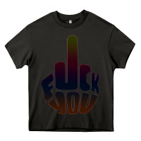 Asphalt fuck you middle finger Heavy Core Tee - artisFamous