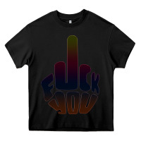 Black fuck you middle finger Heavy Core Tee - artisFamous