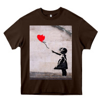 Chocolate Brown banksy, hope Heavy Core Tee - artisFamous