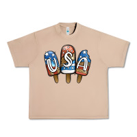 Burro USA Patriotic Leopard Popsicles Urban Heavy Tee - Jasminsmagicworld