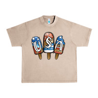 French Oak USA Patriotic Leopard Popsicles Urban Heavy Tee - Jasminsmagicworld