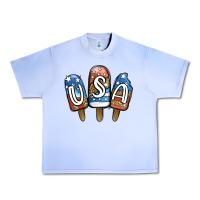 Grape Ice USA Patriotic Leopard Popsicles Urban Heavy Tee - Jasminsmagicworld