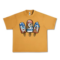 Peanut Butter USA Patriotic Leopard Popsicles Urban Heavy Tee - Jasminsmagicworld