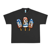 Pigment Black USA Patriotic Leopard Popsicles Urban Heavy Tee - Jasminsmagicworld