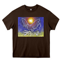 Chocolate Brown pablo picasso signed & hand Heavy Core Tee - artisFamous